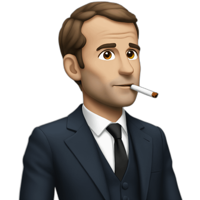 macron-smoking emoji