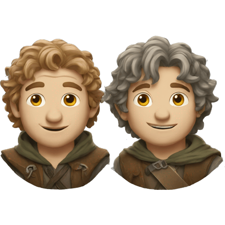 two hobbits emoji