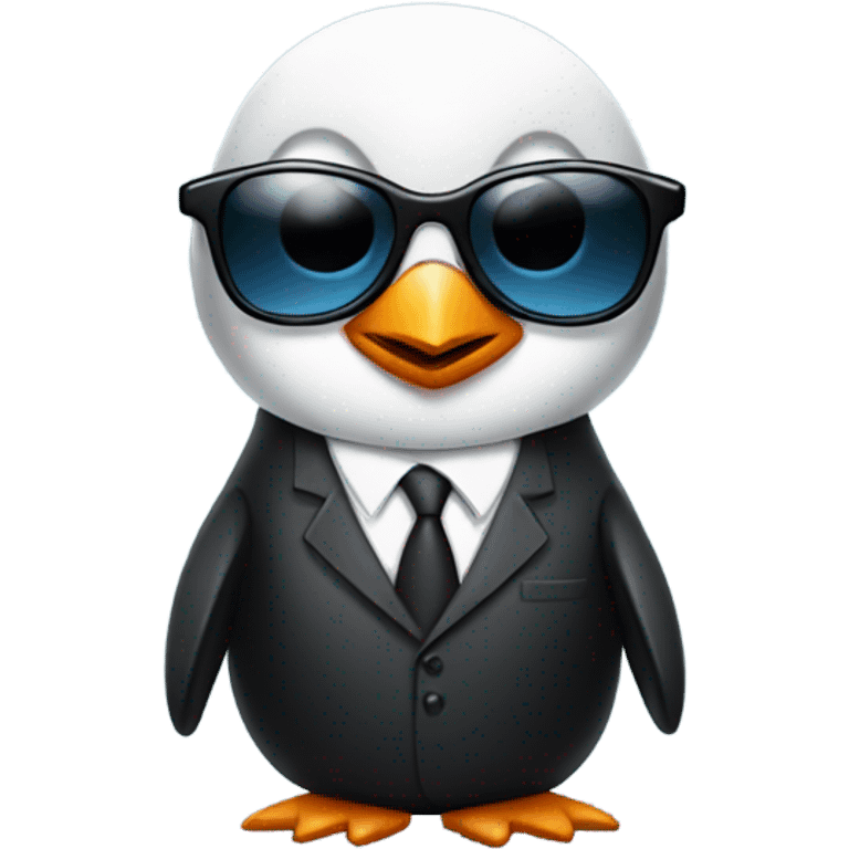 Penguin in a suit wearing sunglasses  emoji