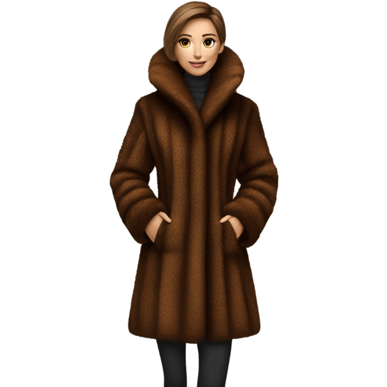 Fur coat brown emoji