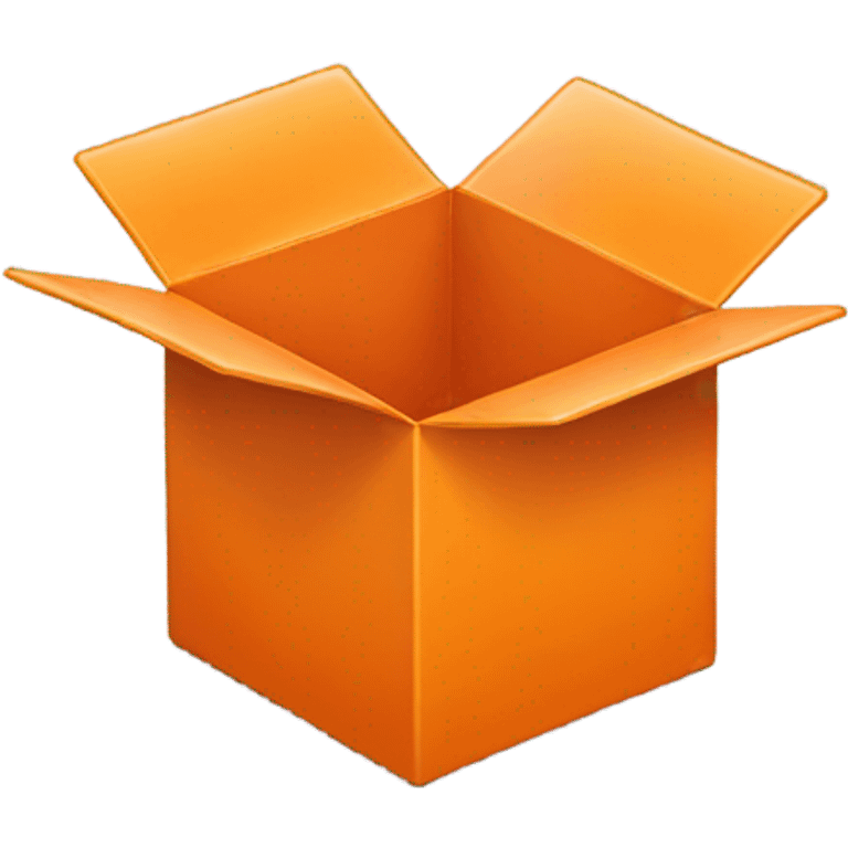 Open orange color box  emoji