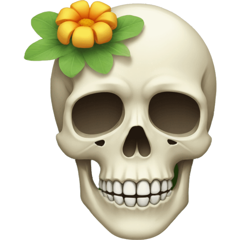 Skull with flower emoji