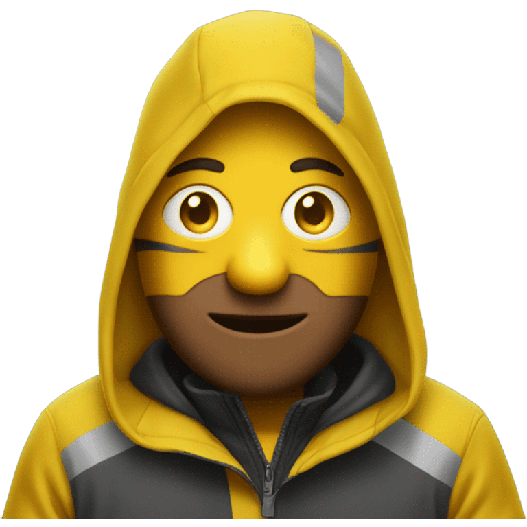 Emoji yellow with a cagoule  emoji