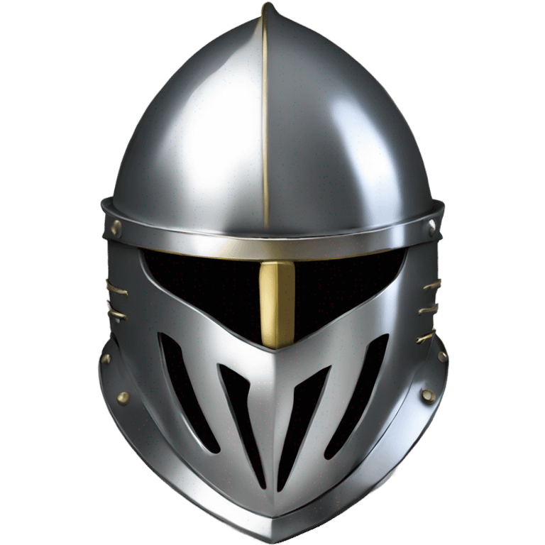 ornate french full steel armet helmet chrome emoji