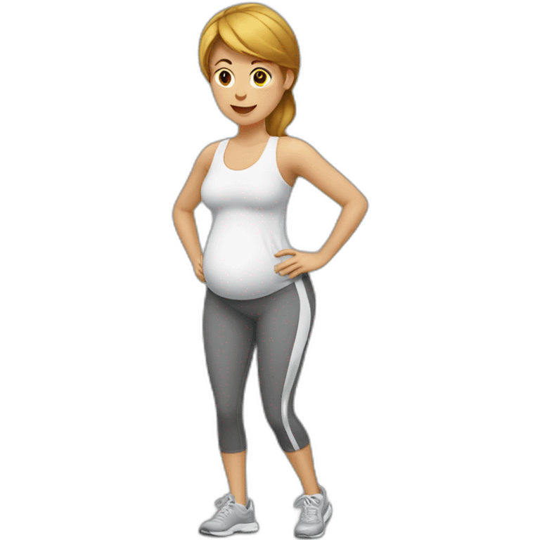 femme enceinte faisant du sport emoji