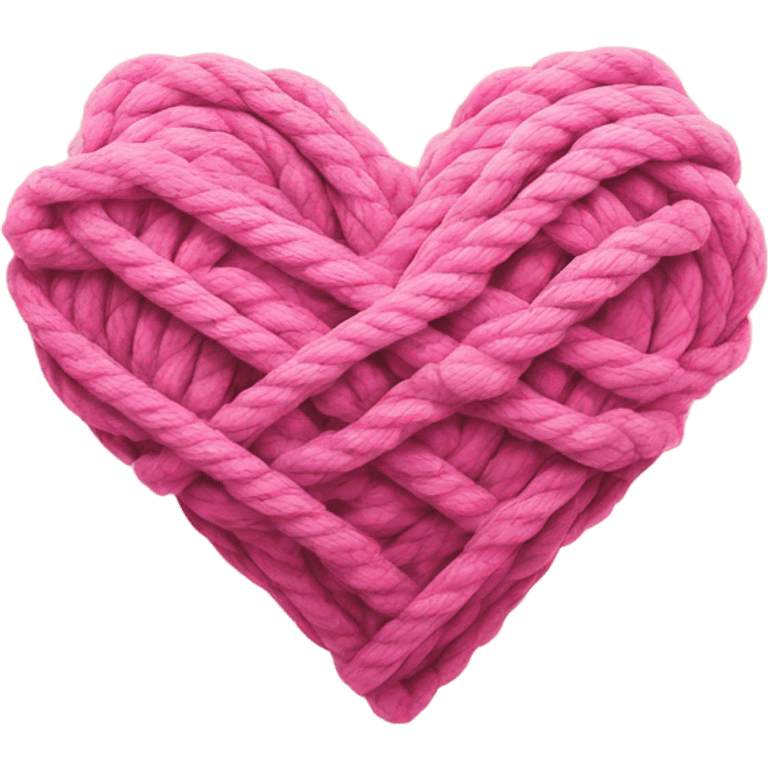 Pink heart made of rope emoji