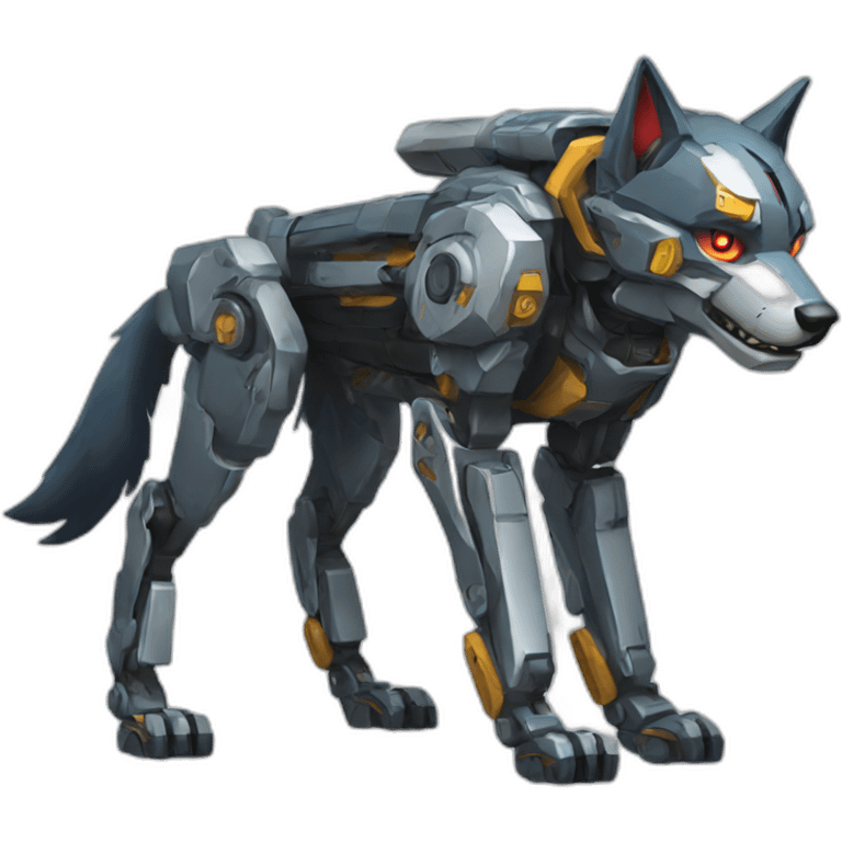 mecha wolf emoji