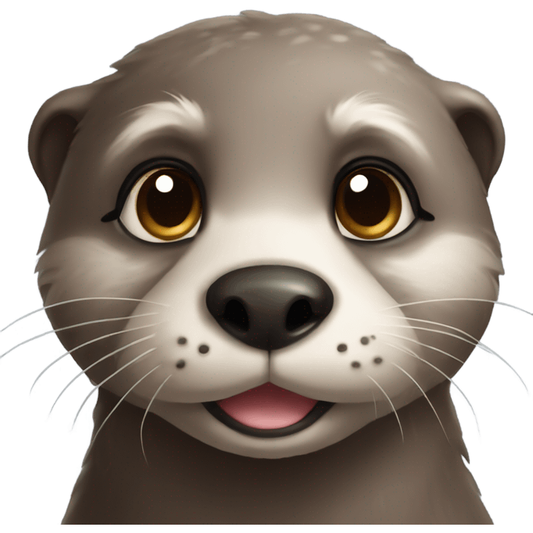 Otter making puppy eyes emoji