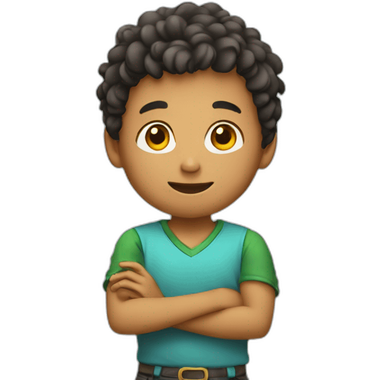 a boy playing a game emoji