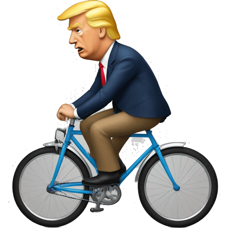 Donald Trump sur un vélo  emoji