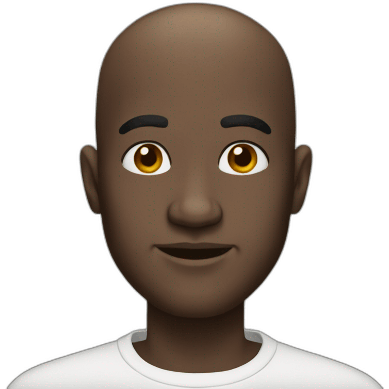 A black bald man emoji