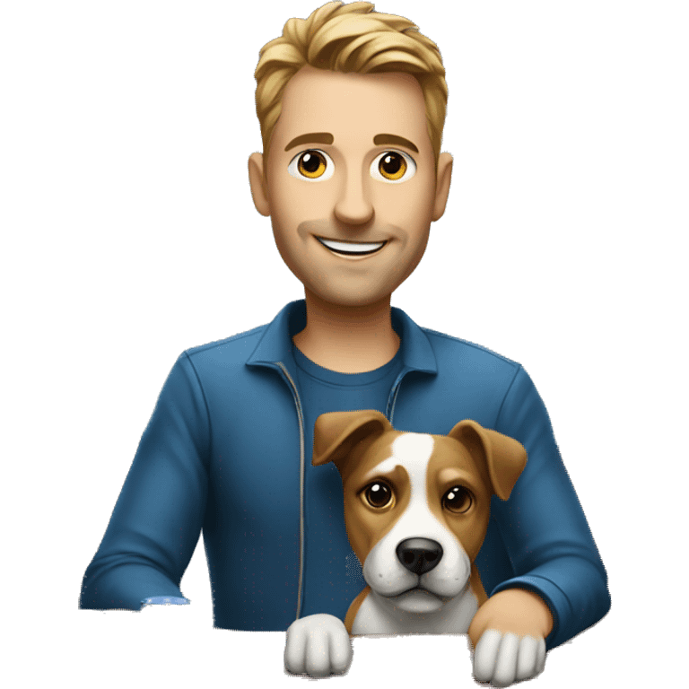 Poker player and dog emoji