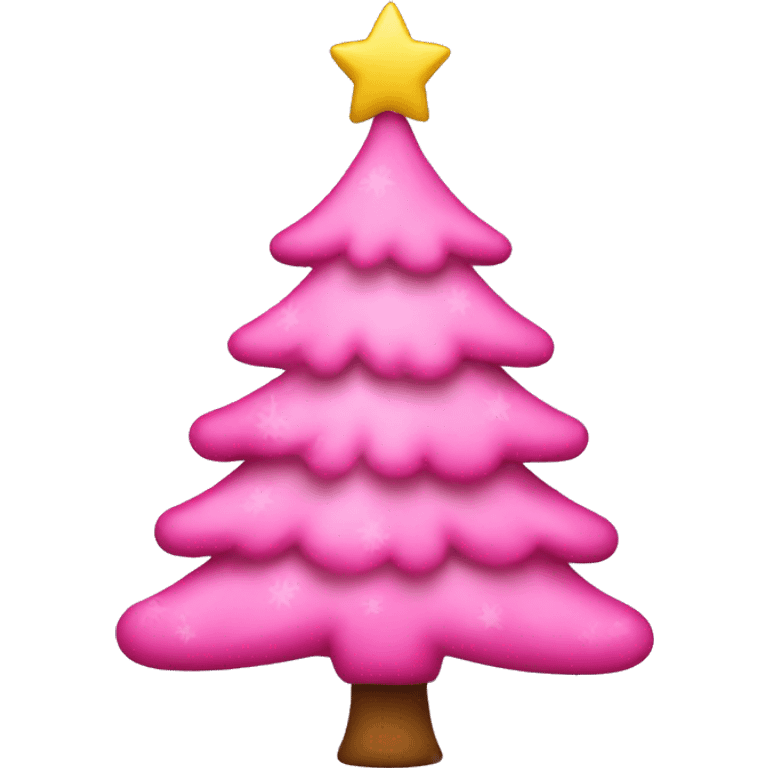 Pink decorated christmas tree emoji