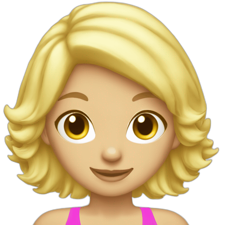 hot catgirl blonde swim suit emoji