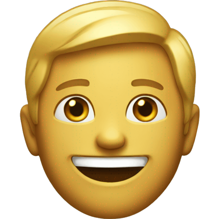 A golden smile emoji