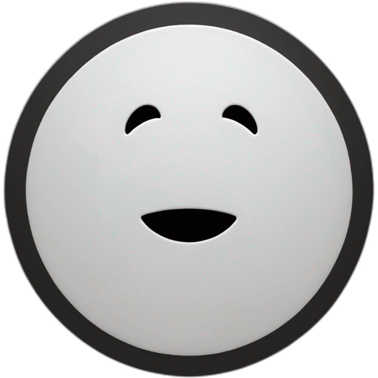 Circle with a R inside Colored White and black backround emoji