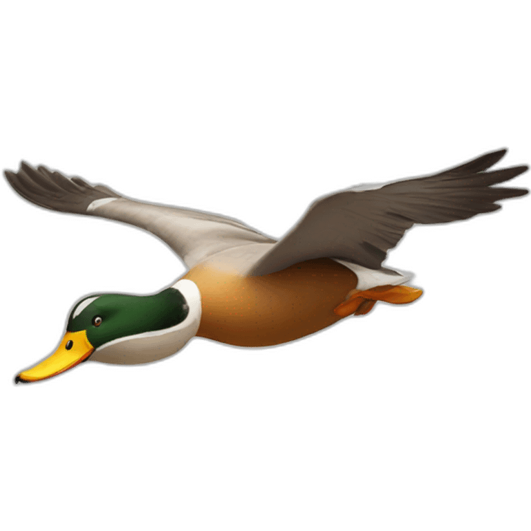 Flying duck emoji