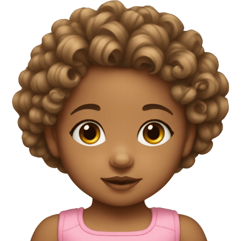 Young Baby girl with curls emoji