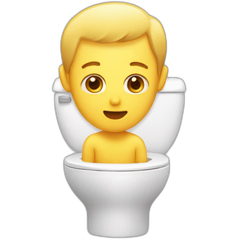 male head sticking out of toliet emoji