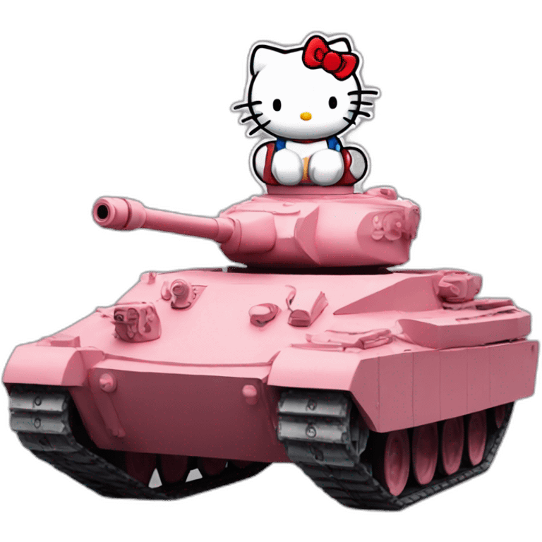 hello kitty on a tank emoji