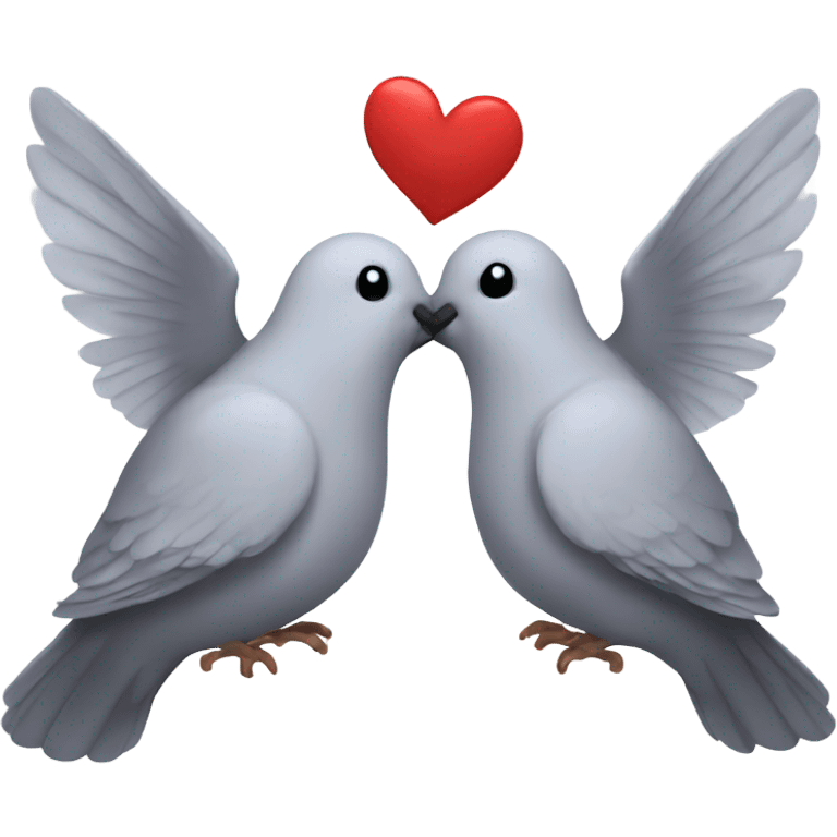 doves kissing emoji