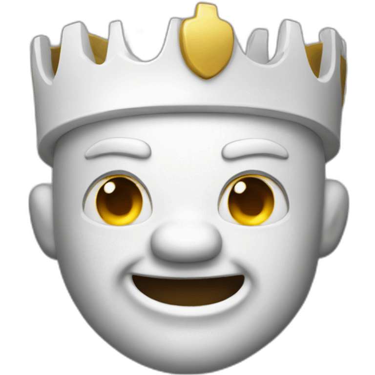 White Clash royal King laugh emoji