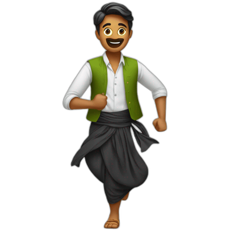  A man in lungi dancing emoji