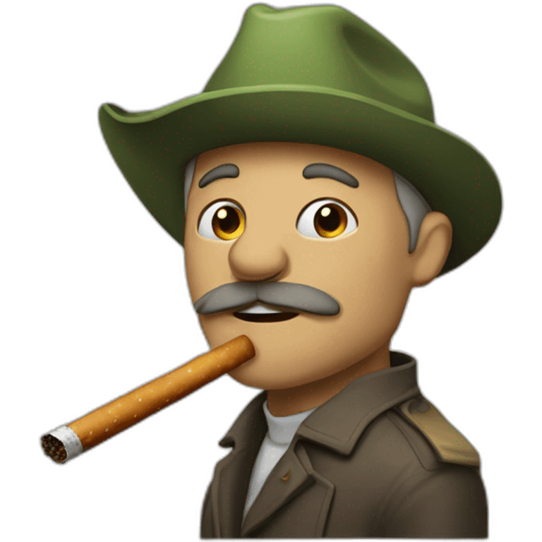 Martien qui fume un cigare emoji