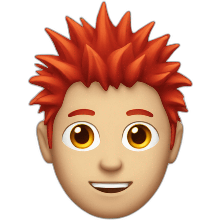 red-spiked-haired-guy, red-eyes emoji