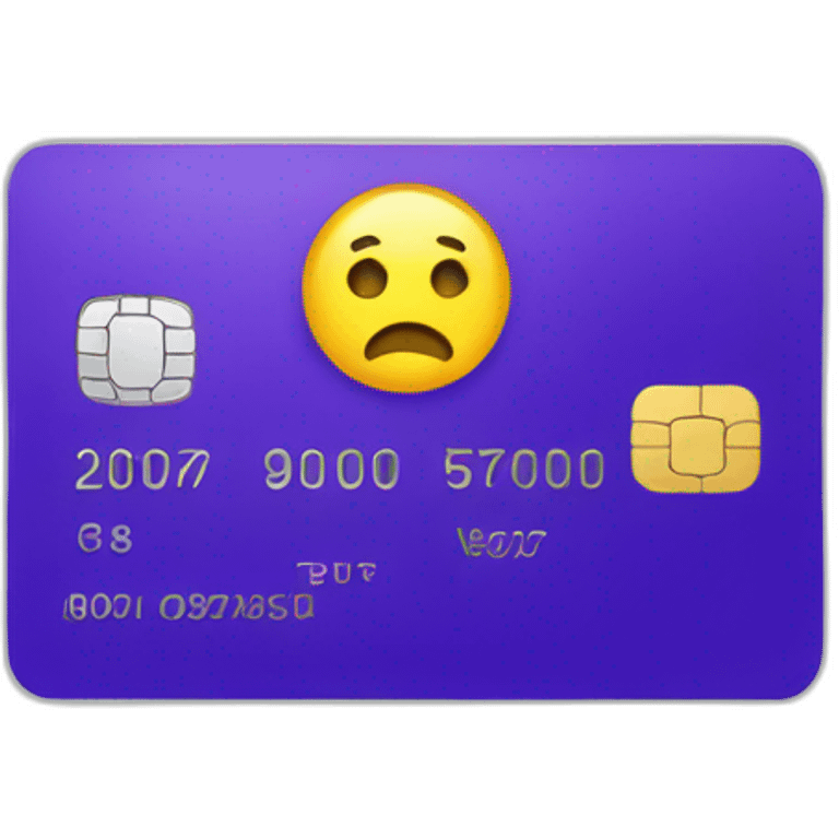 Sad credit card emoji