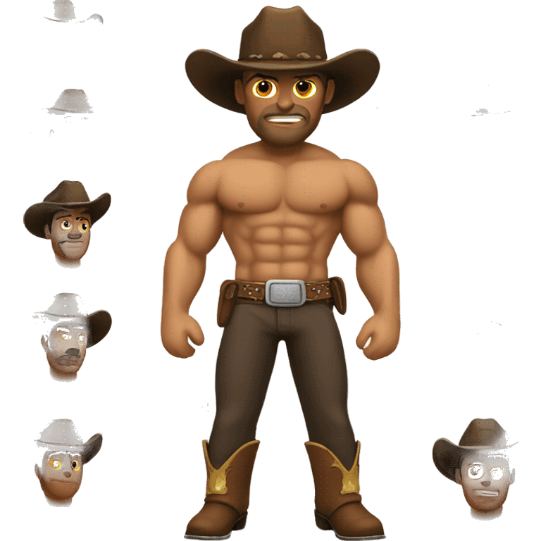 muscular cowboy emoji