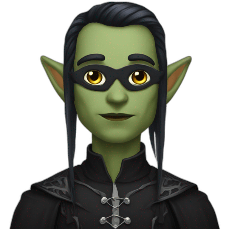 Goth fantasy elf male emoji