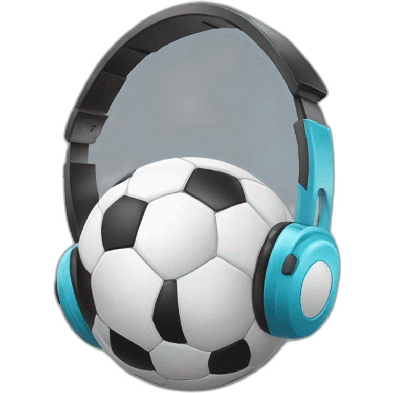 soccer ball with headphones emoji