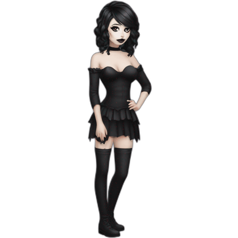 goth with best make up and big torso emoji