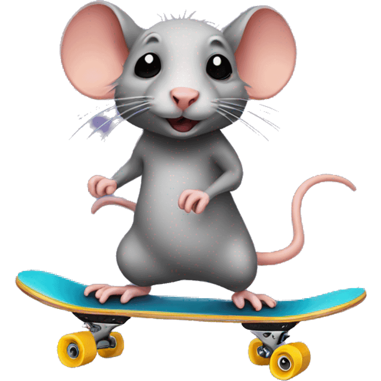 Rat on a skateboard emoji