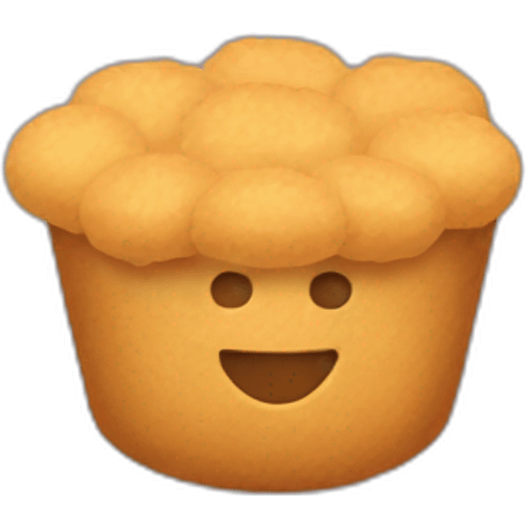 Chat avec une gamelle de croquettes emoji