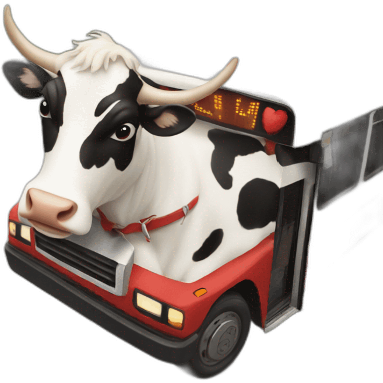 chickfila cow hit by a bus emoji