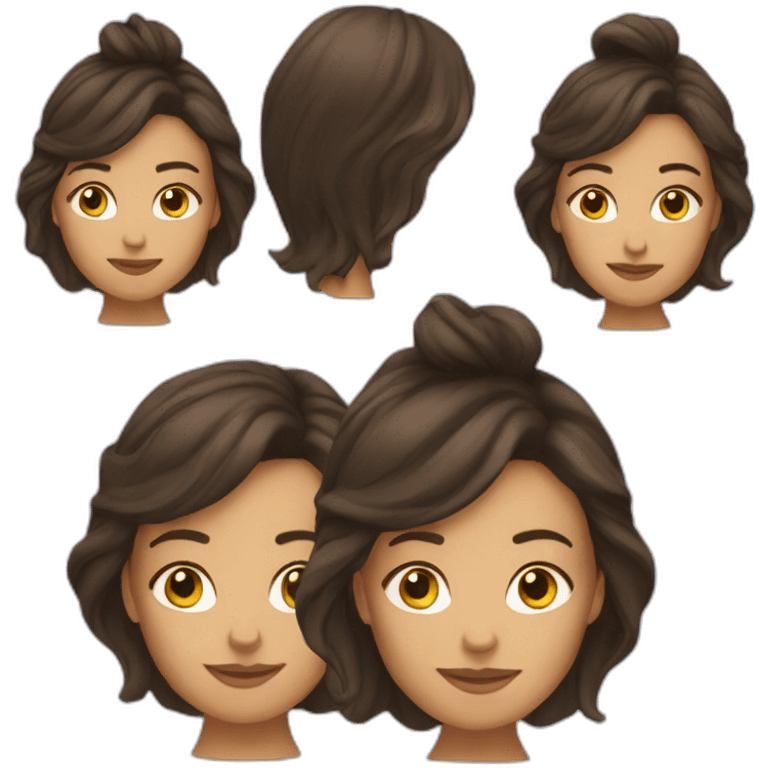 brunette woaman stemother emoji