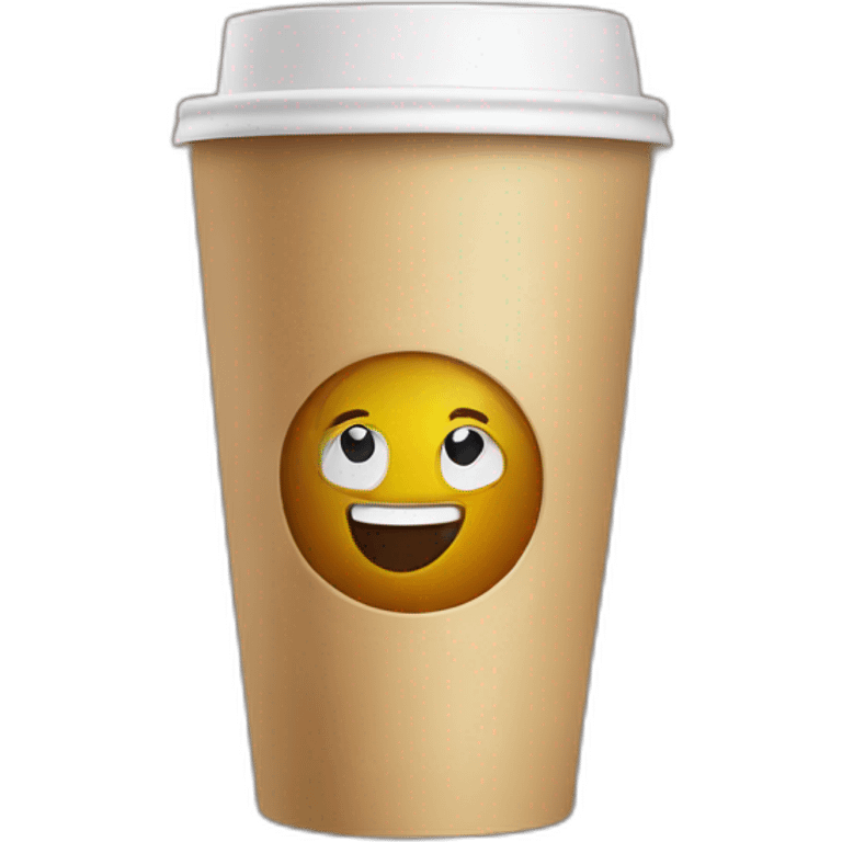 happy coffee takeaway cup emoji