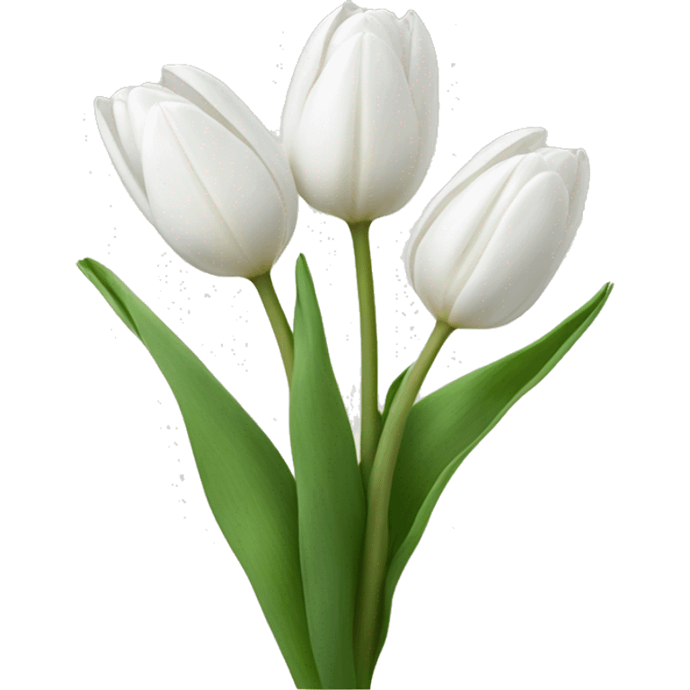 White tulips  emoji