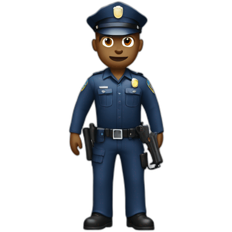 police man with a water gun emoji