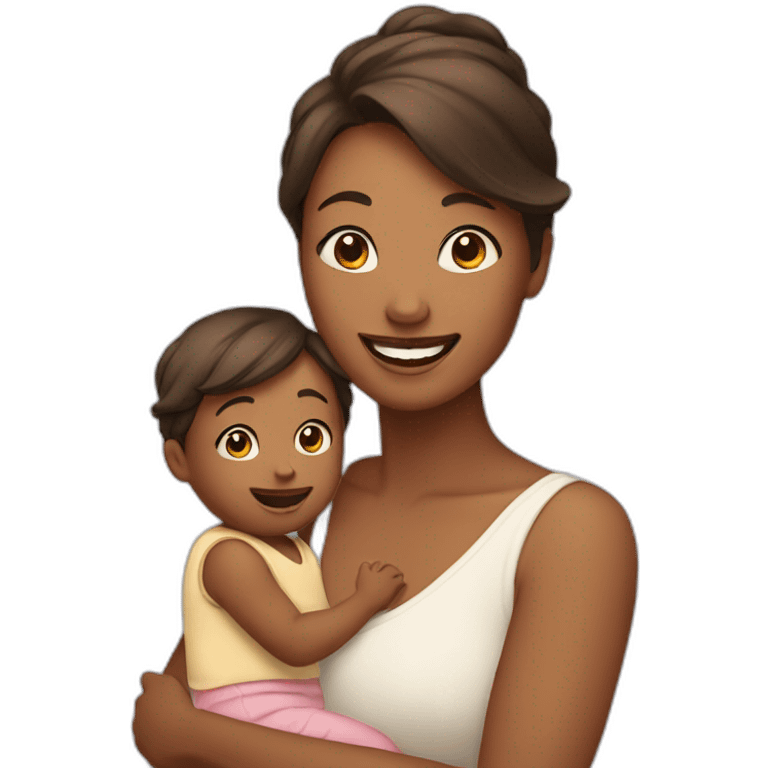 mom and baby smiling emoji