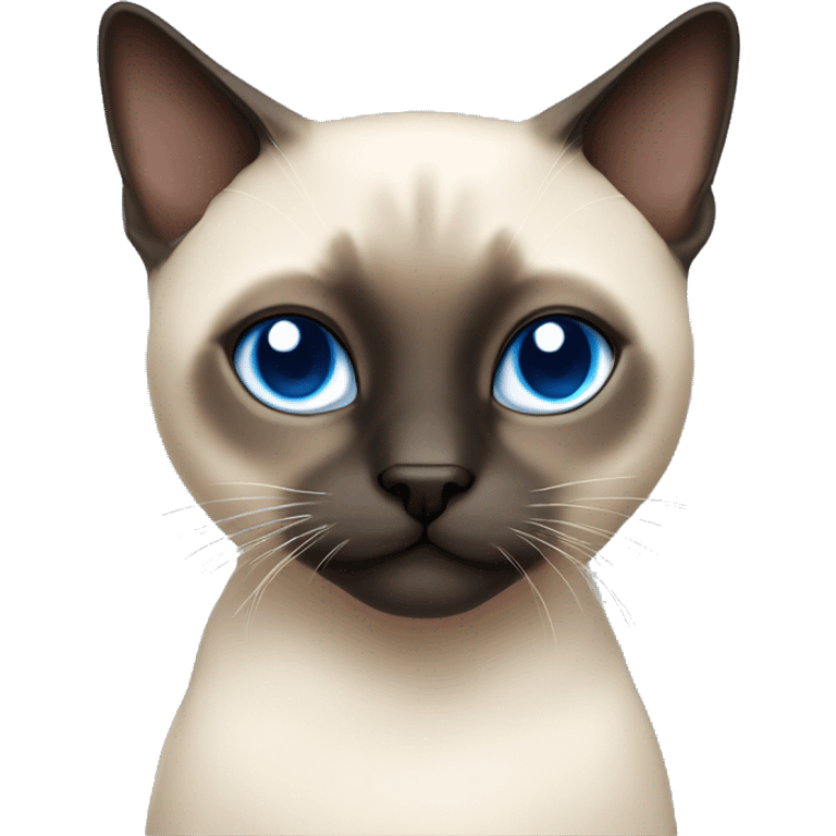 Short hair Siamese cat with blue eyes emoji