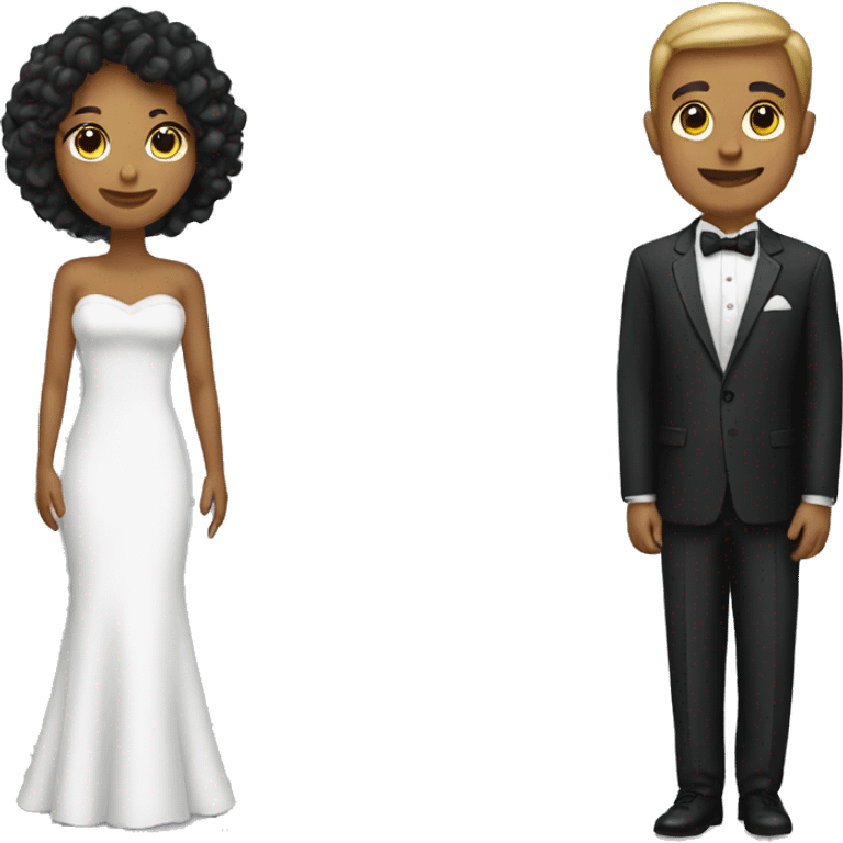 formal attire couple portrait emoji