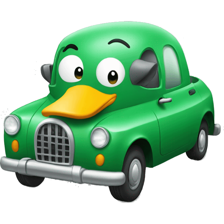 duck in green car emoji