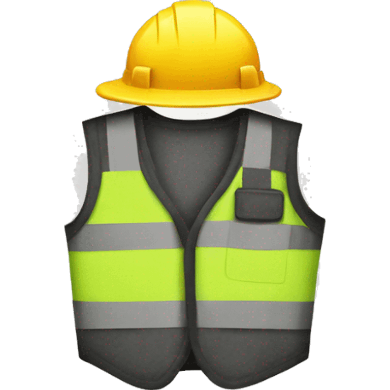 Construction hat vest  emoji