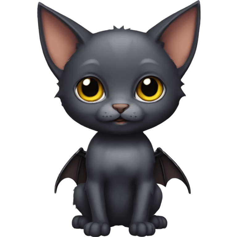 Bat-cat-hybrid full body emoji