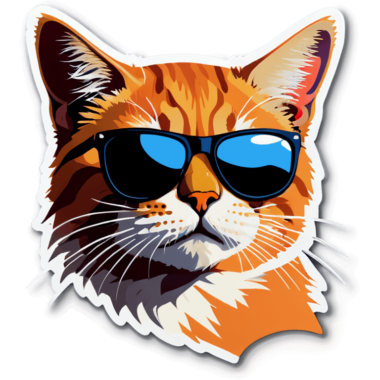 Cat with sunglasses emoji