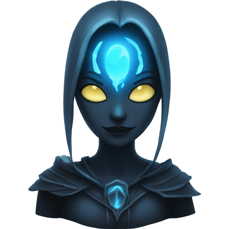 Wraith Phase: An emoji showing Wraith's face with her eyes glowing blue and a phase shift effect around her. emoji