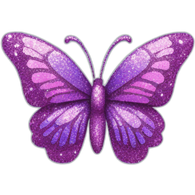 Glitter butterfly emoji